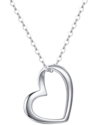 SISGEM 18k Gold Love Knot Pendant Necklace for Women